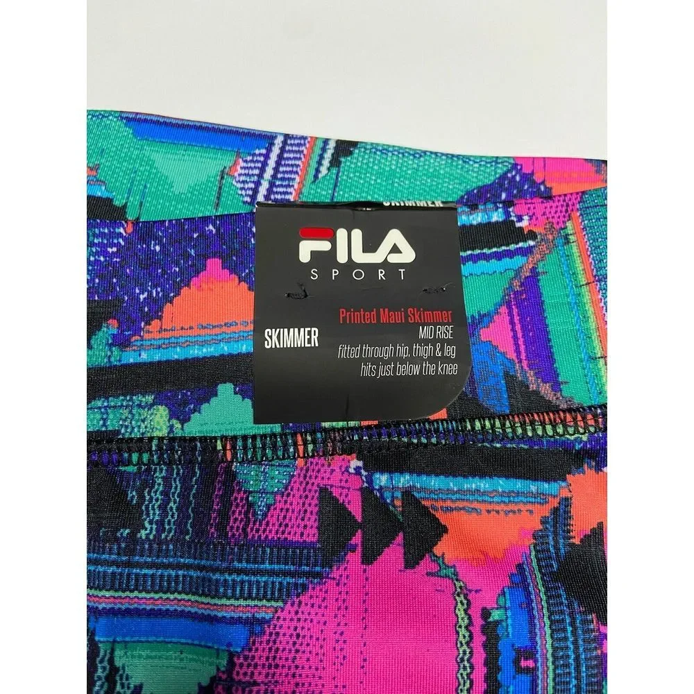 Fila Sport Run Capri Skimmer Mid Rise Leggings‎ - NWT Tribal Aztec Design Large